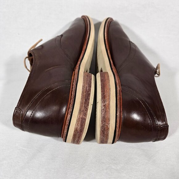 ALLEN EDMONDS Old Money BROWN Leather Plain Toe Derby Oxford Casual Shoe Size13D - Picture 14 of 17